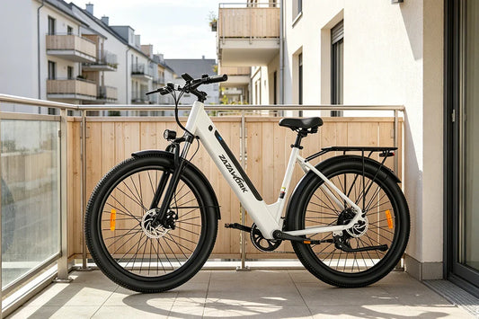 Clean well-maintained used ZAZAWORK electric bike, high resale value condition photographed in natural daylight