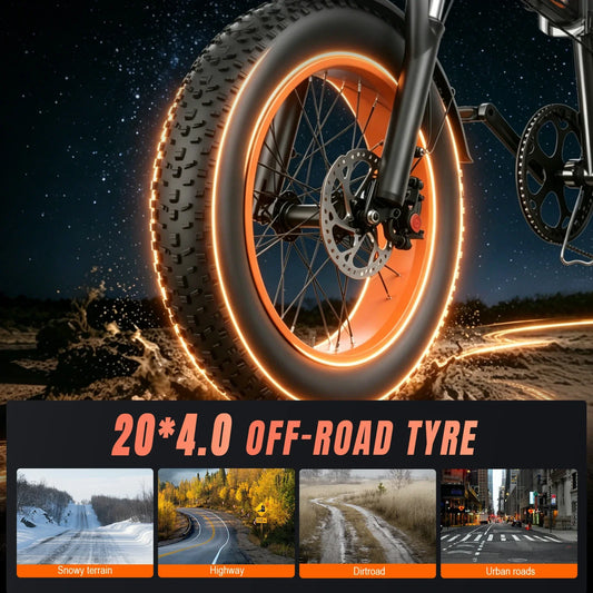 ZAZAWORK off-road and urban e-bike tire close-up, checking and inflating tire pressure for all-terrain riding