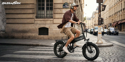 ZAZAWORK e‑bike equipped with rear rack for daily commuting